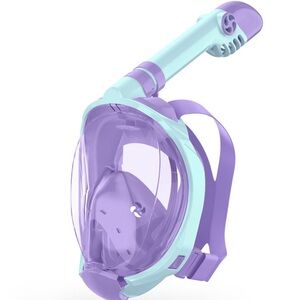 Purple and Blue Full Face Snorkel Mask